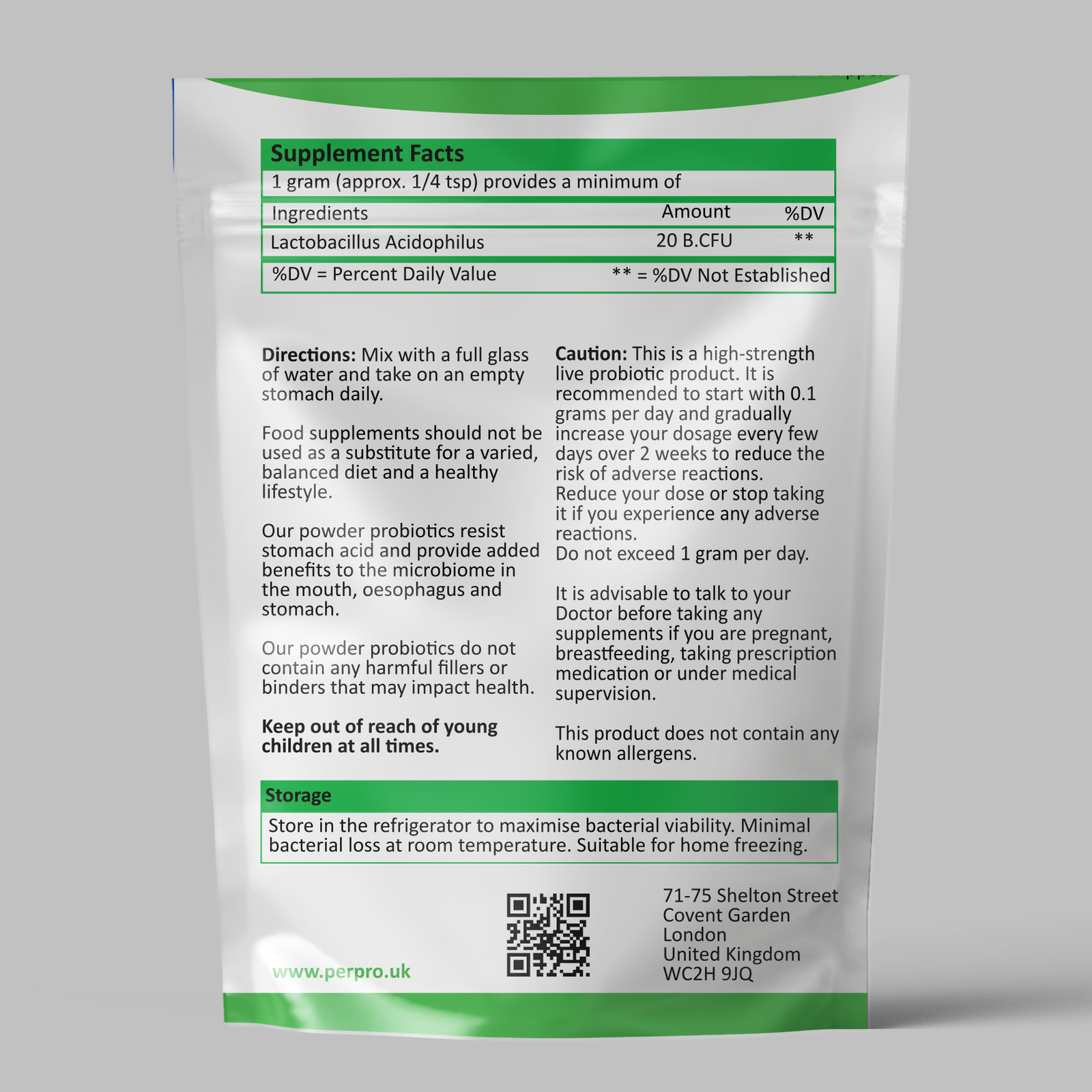 Lactobacillus Acidophilus 20 Billion CFU/gram - Image 2